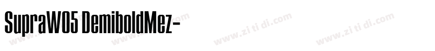 SupraW05 DemiboldMez字体转换